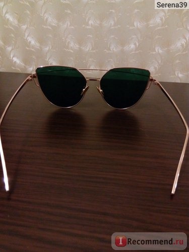 Очки солнечные Aliexpress CandisGy Cat eye Women Sunglasses 2016 New Brand Design Mirror, TV With Pink Gold Vintage Cateye Fashion sunglasses lady Glasses фото
