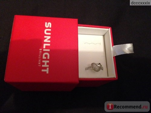 Ювелирные изделия SUNLIGHT BRILLIANT Серебряное кольцо с фианитом фото