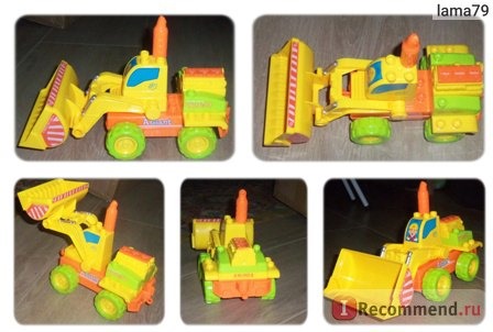 Наша игрушка Трактор-конструктор эл. Строительная техника, свет, звук. Артикул: 2032C-2 фото