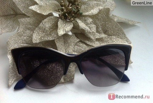 Солнцезащитные очки Aliexpress AEVOGUE Newest Half-Frame Cat Eye Sunglasses Women Summer Style Sun Glasses Brand Designer Gafas Oculos De Sol фото