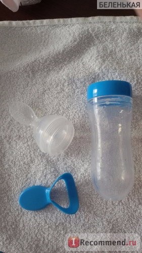 Бутылочка для кормления Aliexpress силиконовая с ложкой Baby Feeding Bottle With Spoon Infant Silica Gel Food Supplement Rice Cereal Bottle фото