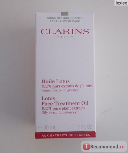 Масло косметическое Clarins Huile Lotus Face Treatment Oil для лица 