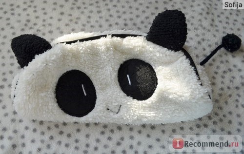 Пенал Aliexpress Fashion Cute Panda Soft Plush Fancy Pencil Case Pen Pocket Cosmetic Makeup Zipper Bag Pouch Drop Shipping OSS-0018 фото