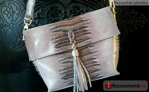 Сумка Aliexpress REALER brand women messenger bags genuine leather crossbody bag ladies handbags with tassel serpentine pattern leather bag фото