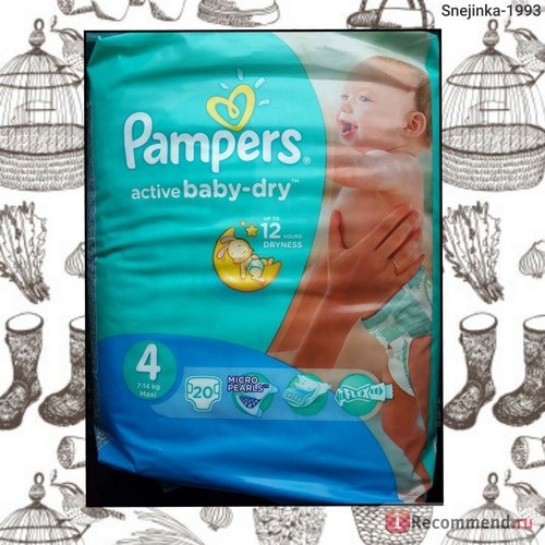 Подгузники Pampers Active Baby-dry внешний вид