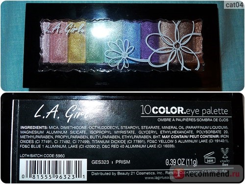 Тени для век L.A.Girl High Definition 10 Color Palette фото