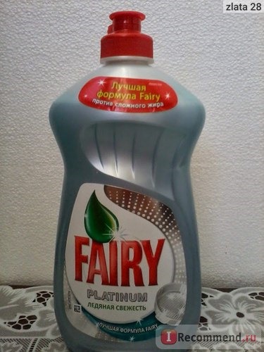 Жидкость для мытья посуды Fairy Platinum Ледяная свежесть фото