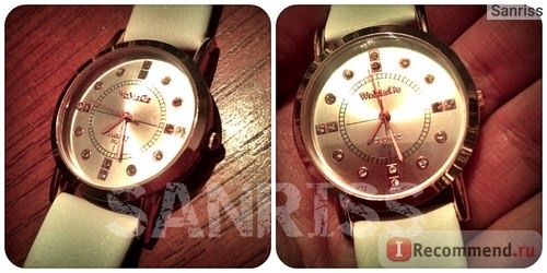 Наручные часы Tinydeal Stylish White Leather Band Ladies' Wrist Watch w Shining Crystal Round Silver Face Analogue Quartz W7-9522 фото