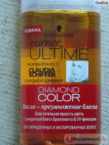 Масло для волос Schwarzkopf essence ultime DIAMOND COLOR преумножение блеска с сывороткой Блеск Бриллианта и UV-фильтром для окрашенных и мелированных фото