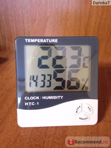 Термометр/часы/будильник/гигрометр Aliexpress HTC-1 Digital Fahrenheit Thermometer Household Hygrometer High Accuracy Electronic Temperature Humidity Meter Hygrometer LCD ZLW110 фото