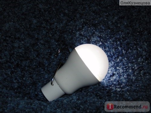 Светодиодная лампа на солнечной батареее GearBest S-1200 130LM Portable Camping LED Light Solar Energy Bulb Lamp - WHITE фото