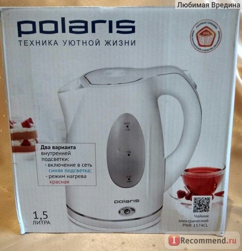 Чайник Polaris Электро PWK 1574CL фото