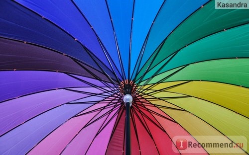 Зонт Aliexpress Free shipping Rainbow Color Sun/Rain stick Umbrella w/24 skeletons Straight dome umbrella Bridesmaids umbrella Wedding фото