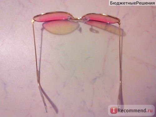 Солнцезащитные очки Aliexpress Summer Style Unisex Metal Frame Frog Mirror Trendy Gradient Sunglasses Eyewear Eyeglasses Hot фото