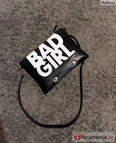 Сумка Aliexpress European trendy BAD GIRL letters handbag women shoulder bag ipad bag women day clutch bags фото