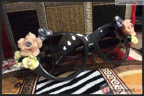 Очки Ebay Gray Retro Baroque Cat Eye Floral Flower Decro UV Sunglasses Eyewear Glasses фото