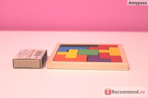 Aliexpress Деревянная головоломка Wooden Tangram Brain Teaser Puzzle Toys Tetris Game Educational Kid Toy Children Gift New Baby Kid's Toy фото