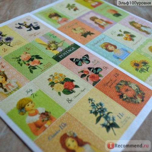 Наклейки AliExpress TIAMECH 12 DIY Vintage Paper Stickers Alice Cute Little Lovely Girls Petit Postage Stamp Sticker For Diary Scrapbooking H0127 фото