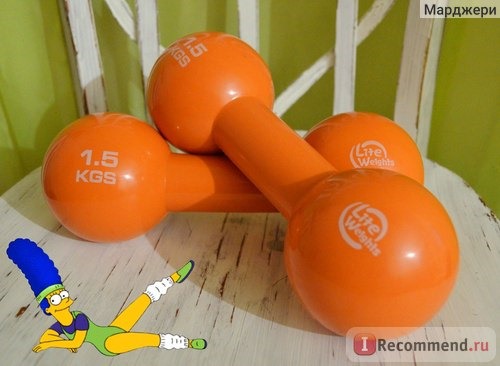 Гантели Lite Weights 2x1,5 кг, виниловые фото