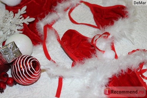 Эротическое белье Aliexpress Cosplay Stripper Clothes Rushed Bra Lingerie Ladies Sexy Santa Girl Christmas Xmas Bunny Outfit Fancy Costume Bikini Underwear фото