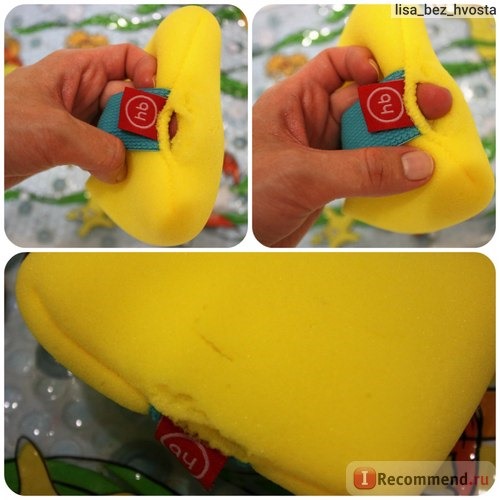 Мочалка Happy Baby Sponge с эластичным фиксатором на руку 0+ фото