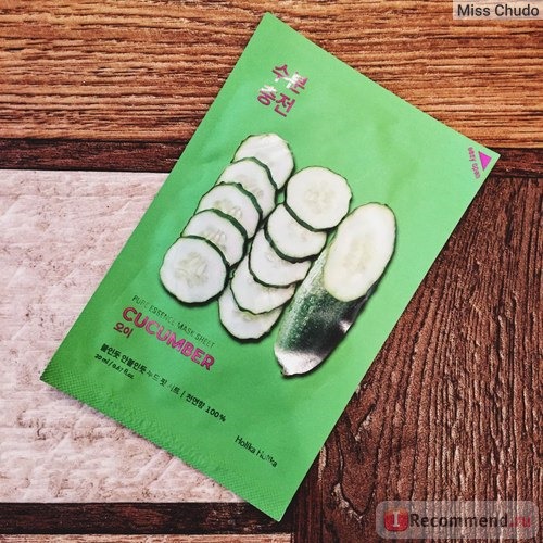 Тканевая маска для лица Holika Holika Pure Essence Mask Sheet Cucumber фото