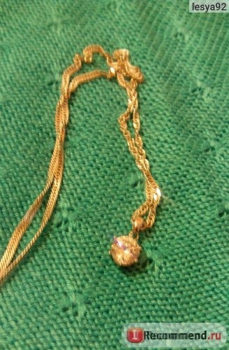 Бижутерия Aliexpress Women Wedding Zircon Gem Pendant Chain Necklace Stud Earrings Jewelry Set 2KMX фото