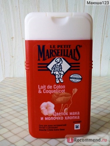 Гель для душа Le Petit Marseillais Цветок мака и молочко хлопка фото