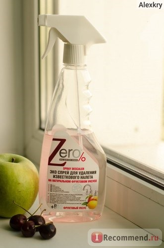 Эко-спрей ZERO Для удаления известкового налета на натуральном фруктовом уксусе