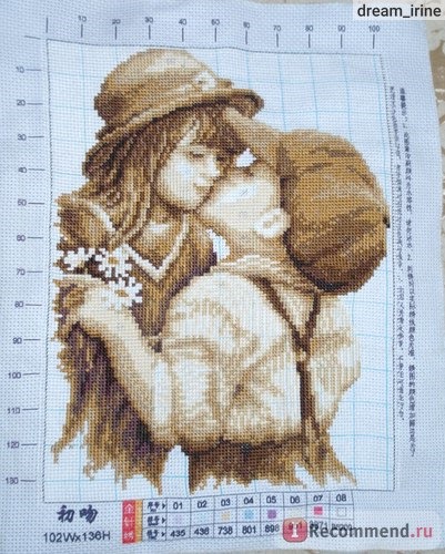 Набор для вышивания крестом Needlework,DIY DMC Cross stitch,Sets For Embroidery kits,first romantic kiss pattern Counted Cross-Stitching фото