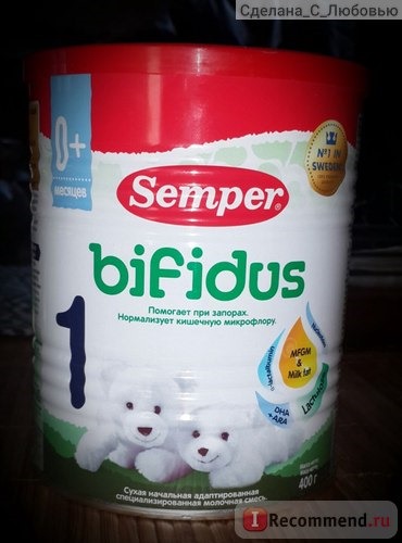 Детская молочная смесь Semper Bifidus 1 с рождения фото