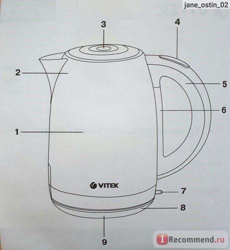 Электрический чайник VITEK VT-7021 SR фото