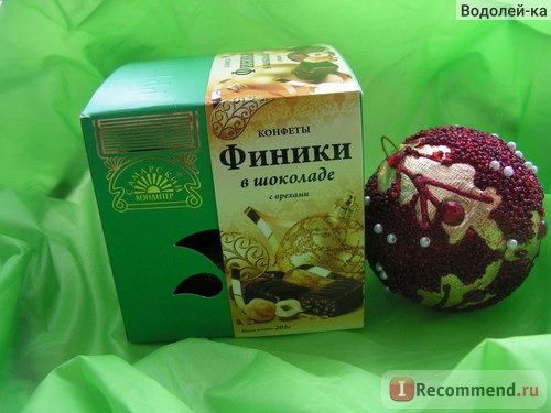Конфеты Самарский кондитер Финики в шоколаде с орехами фото