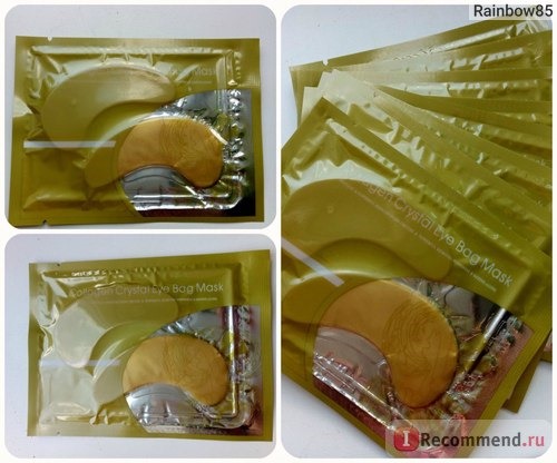 Гидрогелевые патчи для кожи вокруг глаз Aliexpress Natural crystal collagen gold powder eye mask,Anti-Aging ,Anti-puffiness, Dark circle, Anti wrinkle Eyes Care Skin care 10 Pairs фото