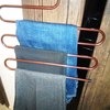 Алиэкспресс вешалка для брюк Amagoing Multi-Purpose Metal Space Storage Closet Hangers Saver Rack for Hanging Jeans Trousers Scarf Tie фото