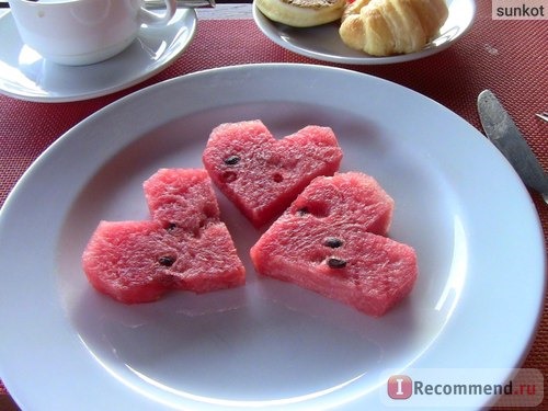 арбузные сердечки к завтраку