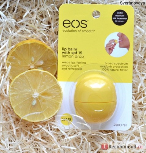 Бальзам для губ EOS lip balm Lemon Drop with SPF15 фото