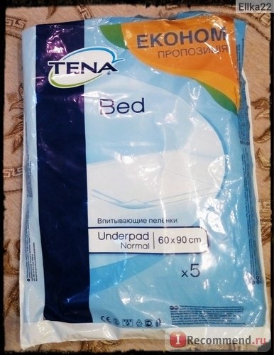 Одноразовые пеленки Tena Bed (underpad) normal фото