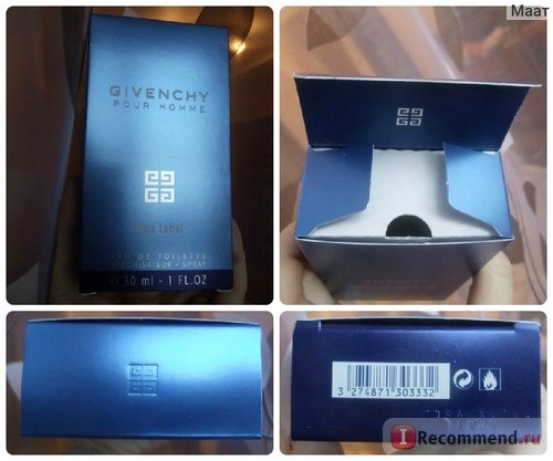 Givenchy Pour Homme Blue Label eau de toilette фото