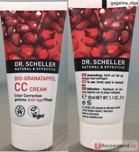 Крем для лица Dr. Scheller Bio Granatapfel Anti-Age CC-Cream фото