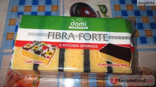 Губки для мытья посуды Domi Fibra Forte фото