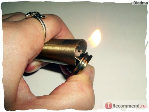 Зажигалка Buyincoins Bullet Shell Metal Refillable Copper Cigarette Lighter фото