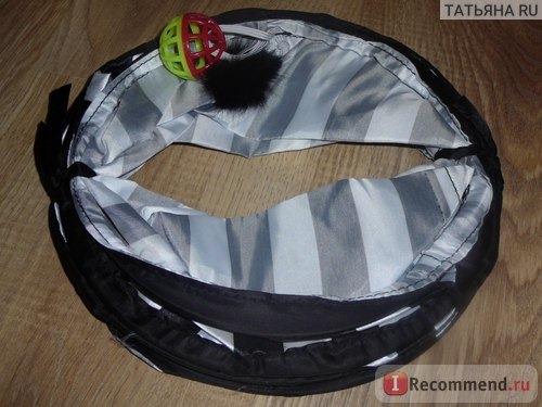 Игрушки для животных Aliexpress Туннель для игр Foldable Polyester Fabric Pet Cat Tent Tool Cat Tunnel Passageway With Ring Bell Pet фото