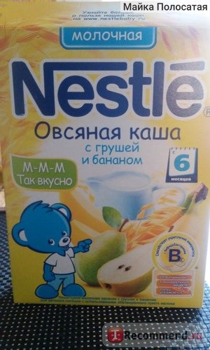 Каша Nestle Молочная овсяная каша с грушей и бананом фото