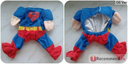 Одежда для собак EBay Pet Dog Clothes Costumes Superman Suit size XS/S/M/L/XL фото