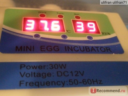 Инкубатор Mini egg WZ12 - 12V Автоматический фото
