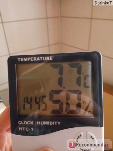 Показания температуры воздуха за окном