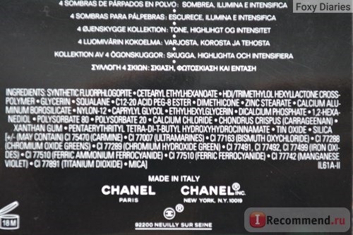Компактные тени Chanel Les 4 Ombres 226 TISSE RIVOLI фото
