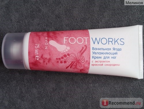 Крем для ног Avon Foot Works Ванильная ягода фото
