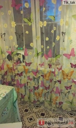 Тюль Aliexpress Rustic romantic window screening customize finished products balcony butterflies tulle curtain panel free shipping фото